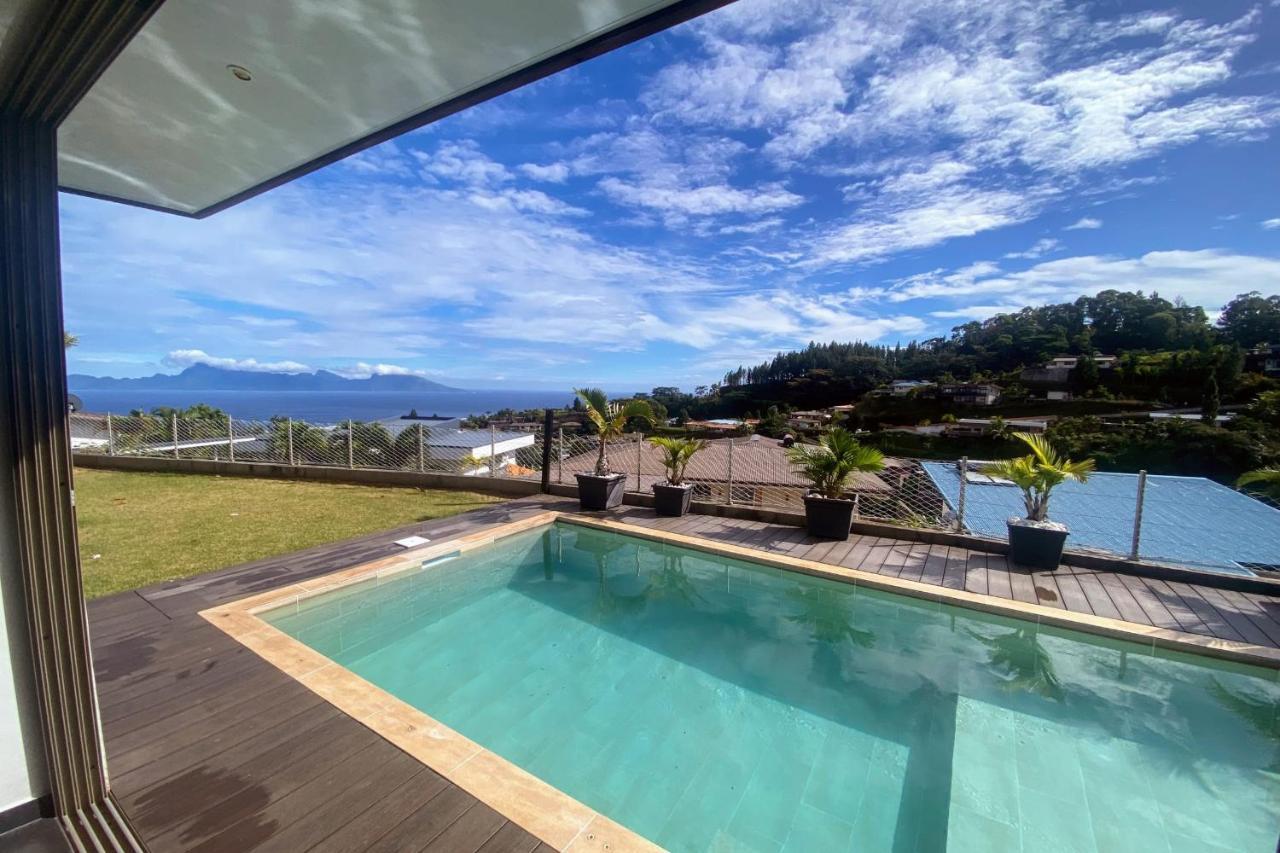 Villa Tiki Wonderfull sea view Punaauia  Exteriör bild