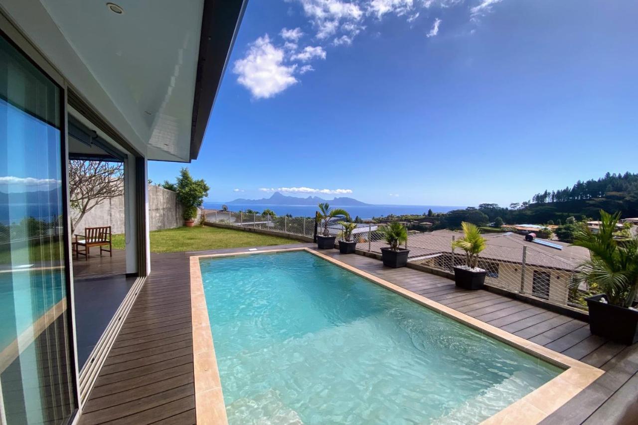 Villa Tiki Wonderfull sea view Punaauia  Exteriör bild